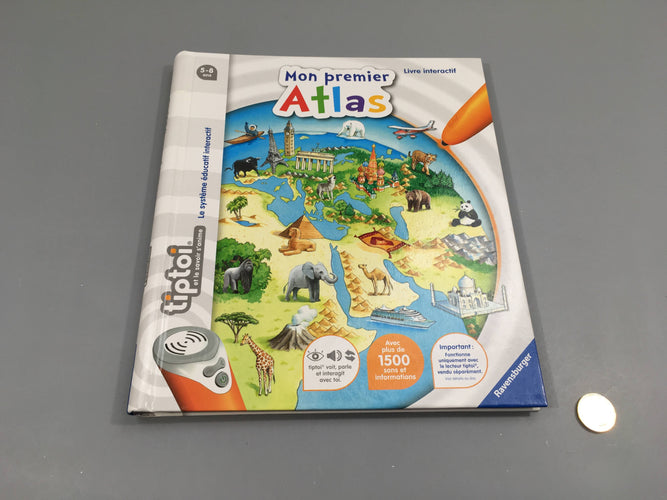 Mon premier Atlas tiptoi, livre interactif (sans le stylo), moins cher chez Petit Kiwi