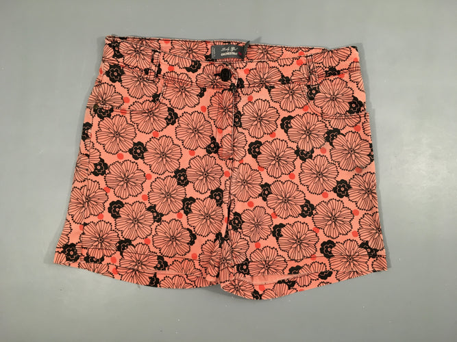 Short rose motifs fleuri noir 97% coton 3 % elastane, moins cher chez Petit Kiwi