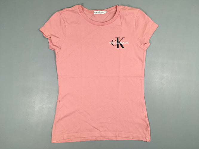 T-shirt m.c rose Calvin Klein jeans, moins cher chez Petit Kiwi