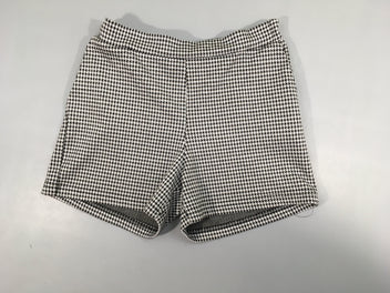 Short tweed pied de poule gris-noir