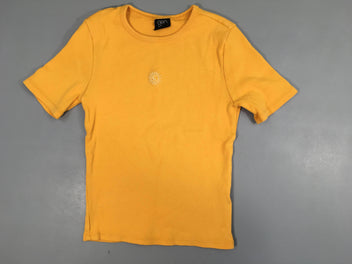 T-shirt m.c jaune orangé côtelé Soleil XXS