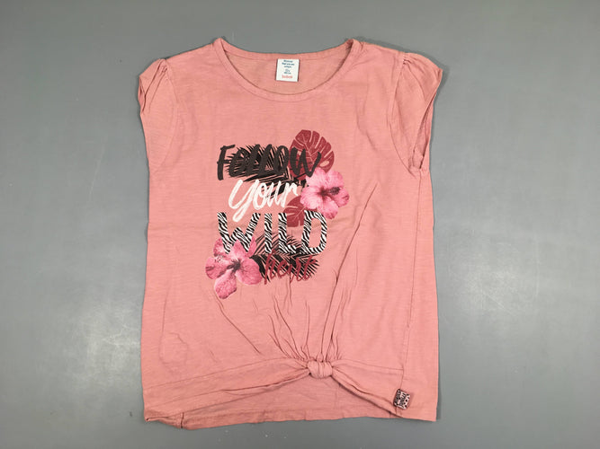 T-shirt m.c vieux-rose flammé Follow you, moins cher chez Petit Kiwi