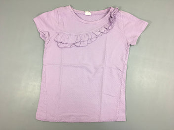 T-shirt m.c lilas texturé pois froufrou