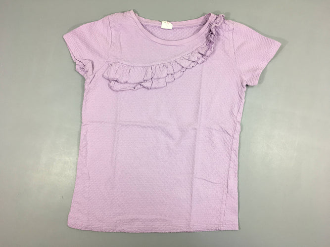 T-shirt m.c lilas texturé pois froufrou, moins cher chez Petit Kiwi