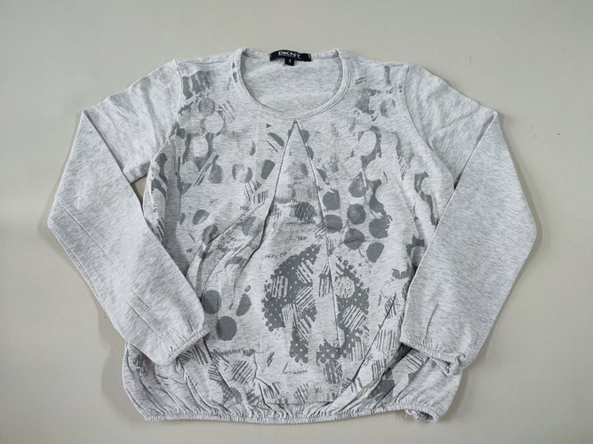 T-shirt m.l gris flammé motifs paillettes, moins cher chez Petit Kiwi