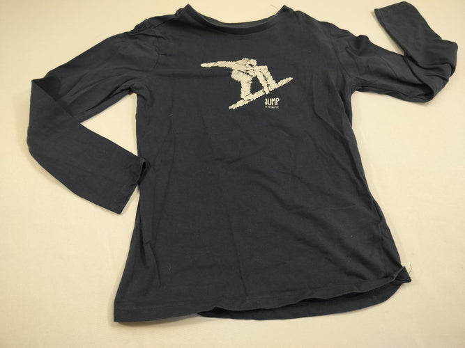 T-shirt m.l bleu marine  snowboarder, moins cher chez Petit Kiwi