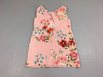 Robe s.m texturée rose fleurs