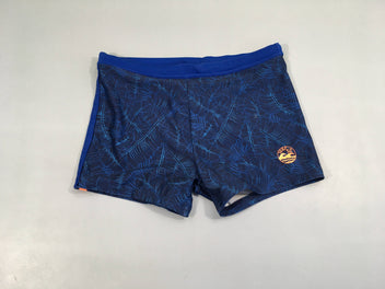 Maillot boxer bleu foncé feuillage