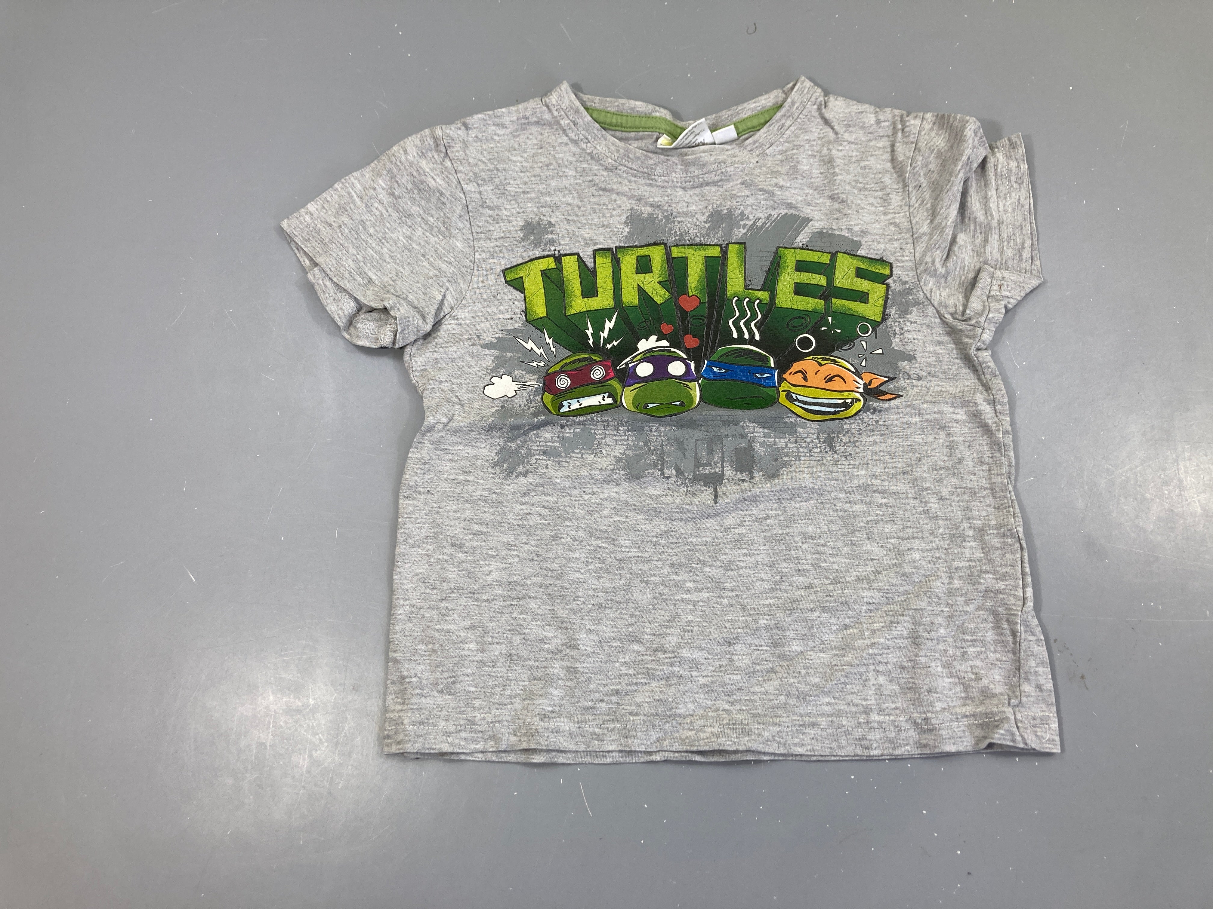 T-shirt m.c gris chiné Turtles
