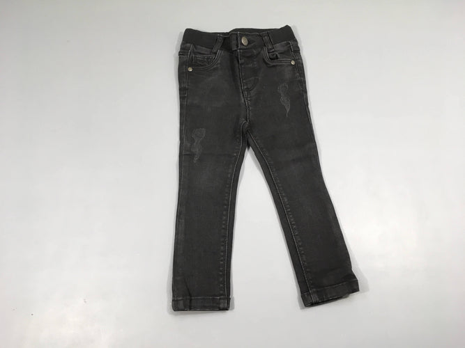 Jeans noir effet éraillé, moins cher chez Petit Kiwi