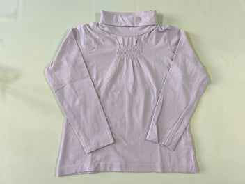 T-shirt m.l col roulé mauve clair s mockée