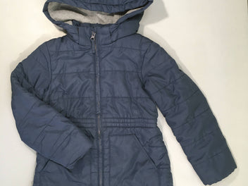 Manteau à capuche bleu foncé  doublé polar