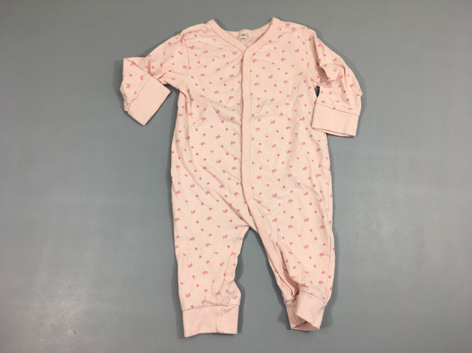 Pyjama jersey rose sans pied, légèrement bouloché, moins cher chez Petit Kiwi