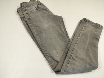 Jeans gris effets éraillés -T 30  (16a)