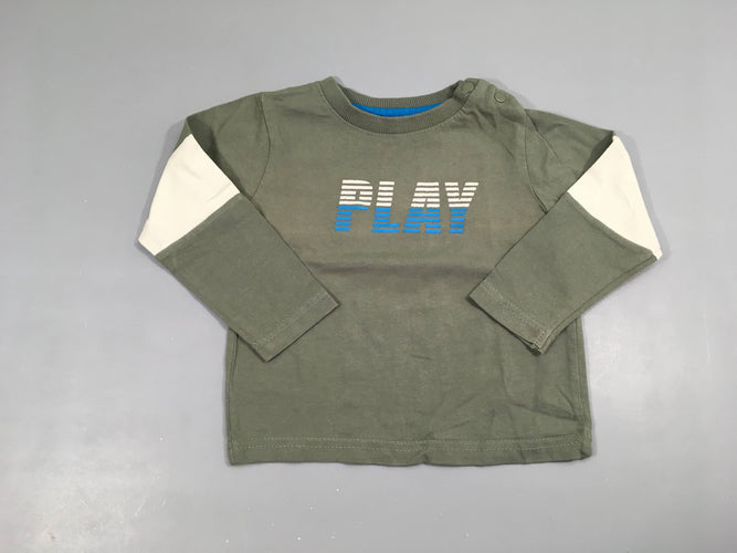 T-shirt m.l kaki play, moins cher chez Petit Kiwi