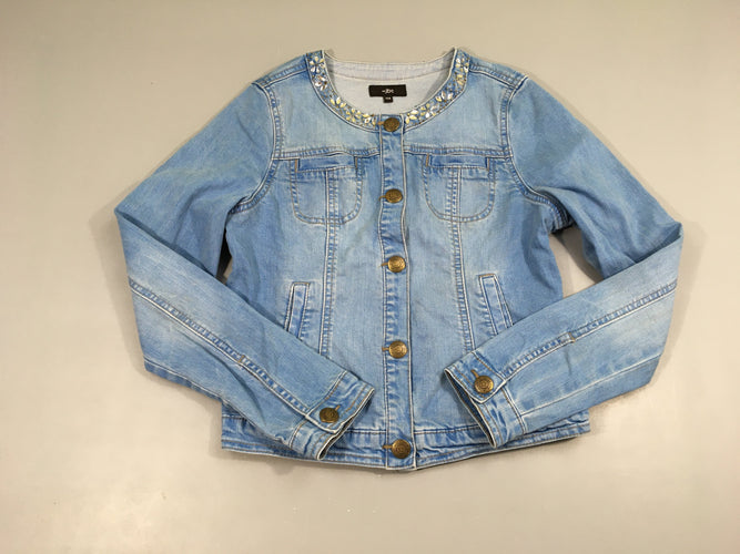 Veste en jean strass, moins cher chez Petit Kiwi