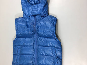 Bodywarmer bleu à capuche amovible