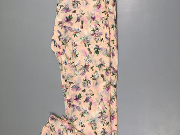 Pantalon fluide rose motifs mauves Brian & Nephew