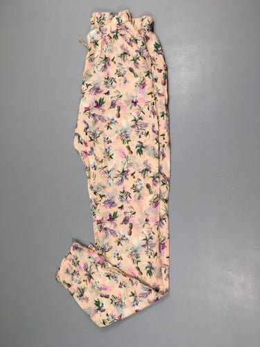 Pantalon fluide rose motifs mauves Brian & Nephew, moins cher chez Petit Kiwi