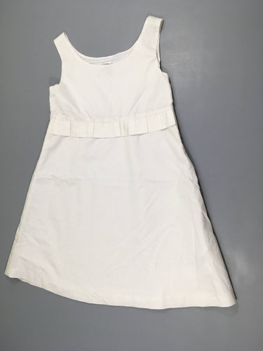 Robe s.m blanche 100%Coton, moins cher chez Petit Kiwi