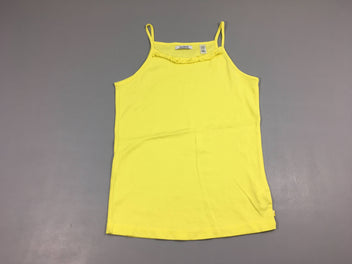 Top jaune froufrou col 100%coton