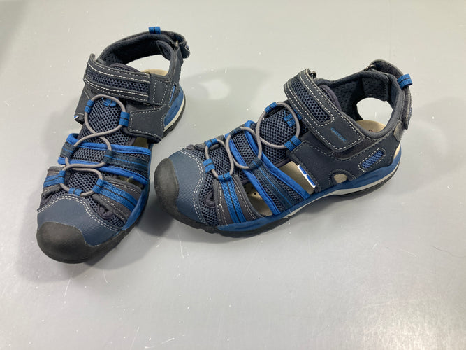 Sandales fermées bleu foncé, P33, comme neuves, moins cher chez Petit Kiwi