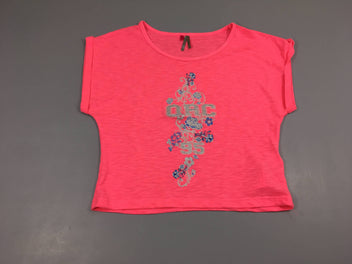 T-shirt m.c cropped rose flash flammé ORC argenté-Bouloché