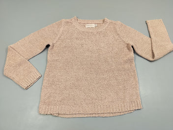 Pull à mailles rose  65% à ac.r.ylique 35% polyamide