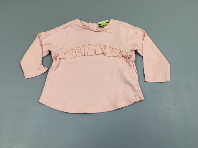 T-shirt m.l rose froufrous, moins cher chez Petit Kiwi