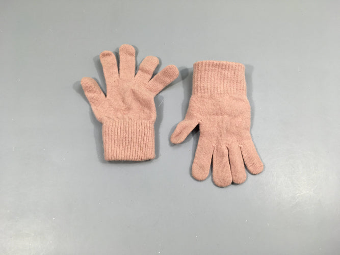 Gants rose pâle, laine?, moins cher chez Petit Kiwi