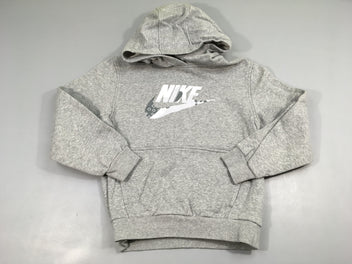 Sweat gris chiné Nike à capuche, légèrement bouloché