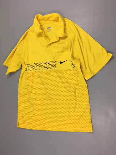 Polo m.c de sport jaune pois fit dr.y, moins cher chez Petit Kiwi