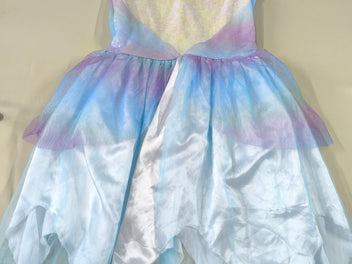 Robe m.c de princesse blanche/bleue/mauve sequins paillettes