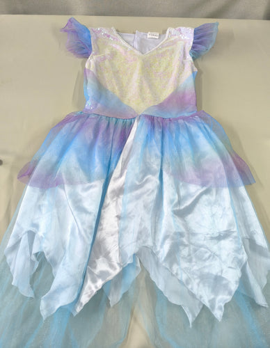 Robe m.c de princesse blanche/bleue/mauve sequins paillettes, moins cher chez Petit Kiwi