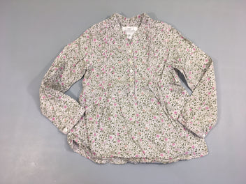 Blouse blanche fleurs