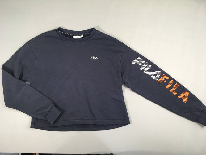 Sweat cropped bleu foncé Fila, moins cher chez Petit Kiwi