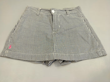 Jupe/short à carreaux blanche/bleue