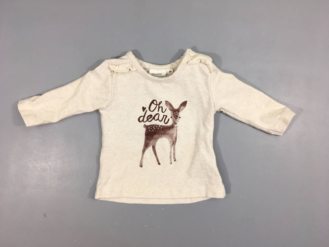 T-shirt m.l beige chiné Biche Feetje, moins cher chez Petit Kiwi