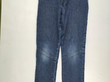 Pantalon denim texturé bleu foncé