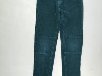 Pantalon velours vert foncé taille élastique