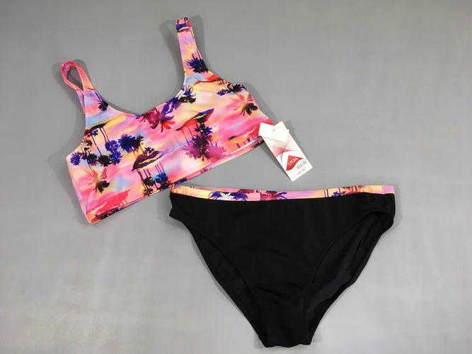 Bikini noir/rose, moins cher chez Petit Kiwi