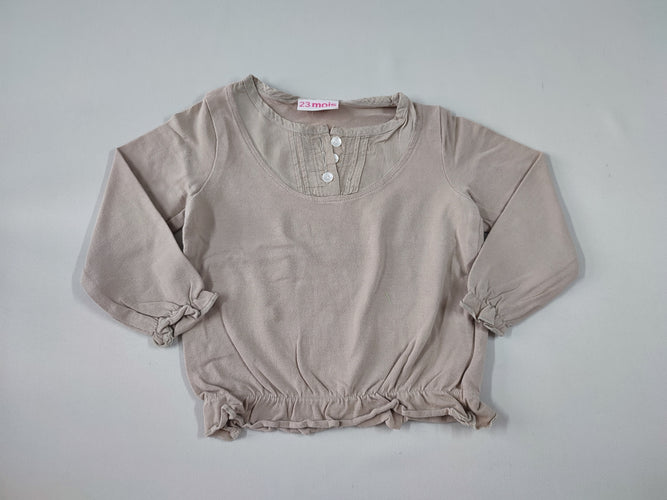 T-shirt m.l beige 3 boutons bas élastique, moins cher chez Petit Kiwi