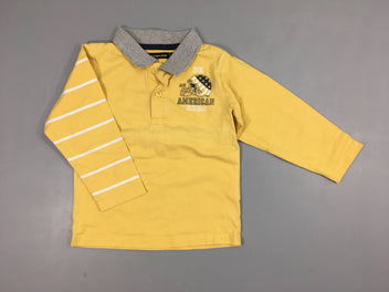 Polo ml jersey jaune American Légèrement bouloché