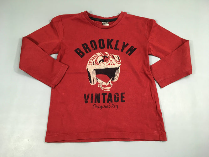 T-shirt m.l rouge Brooklyn, moins cher chez Petit Kiwi