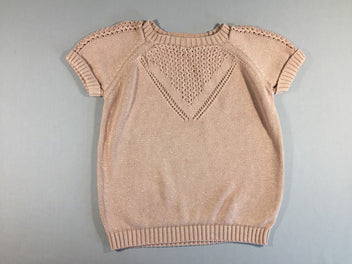 Pull m.c rose pâle fil doré