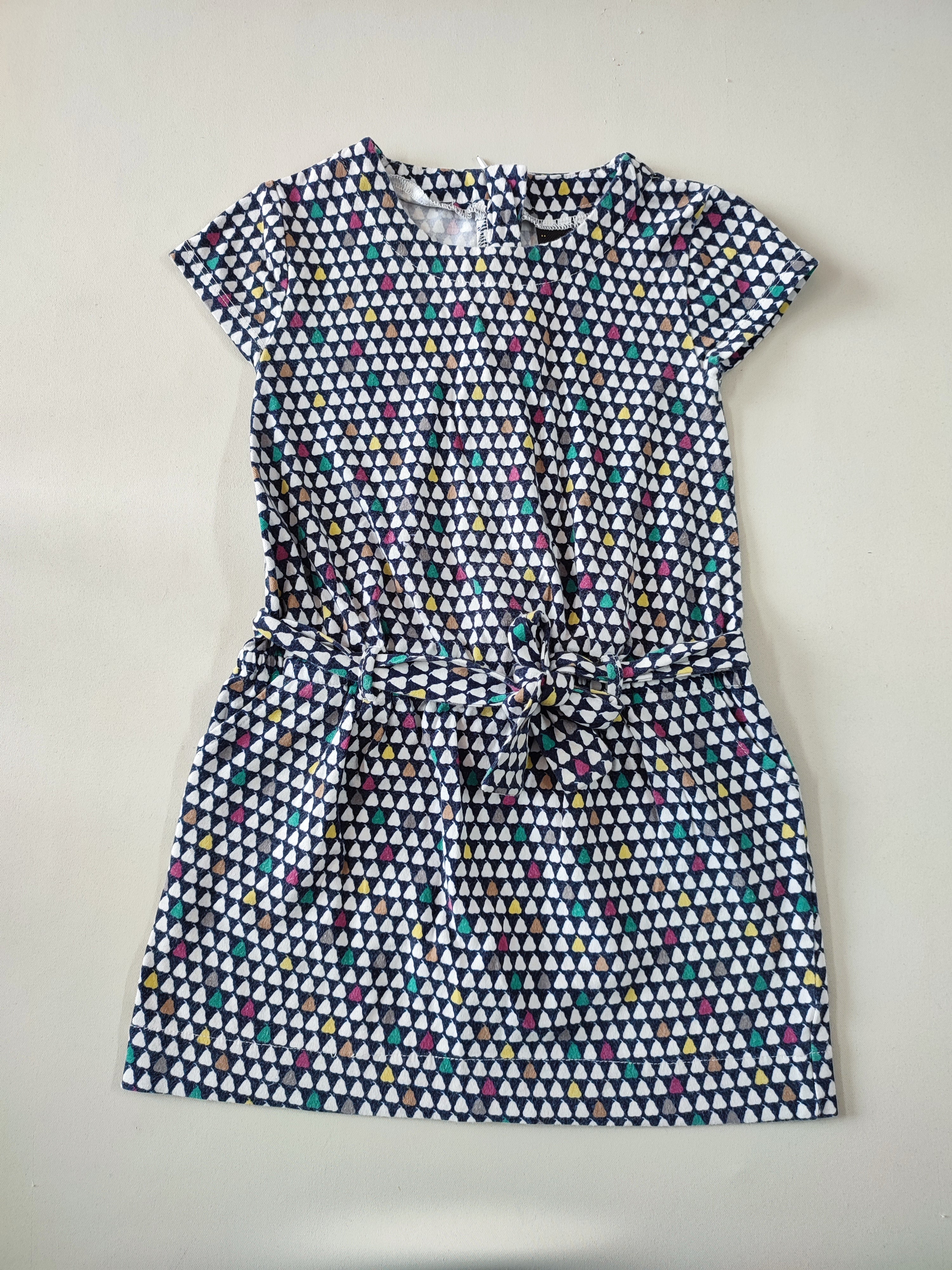 Robe m.c jersey bleu marine poires