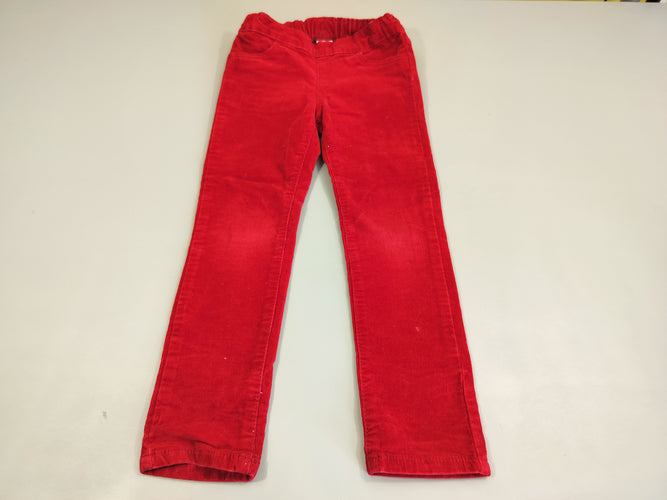 Pantalon velours côtelé rouge, moins cher chez Petit Kiwi