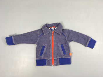 Gilet zippé bleu Kiekeboe Bouloché