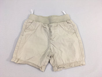 Bermuda beige taille élastique