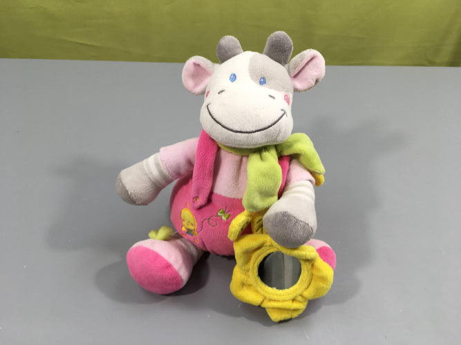 Peluche hochet vache, moins cher chez Petit Kiwi